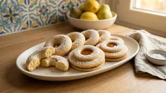 Ciambelline sarde al limone e vaniglia: friabili, facili da fare e perfette da inzuppare nel caffè