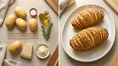 Patate Hasselback in friggitrice ad aria: croccanti fuori, morbide dentro