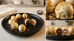 Waferotti al cioccolato bianco: bon bon veloci con cuore alla nocciola