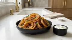 Onion chips al forno croccanti: l’alternativa furba alle patatine fritte