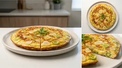 Frittata con aglio fresco in padella: morbida e profumata, pronta in poco tempo